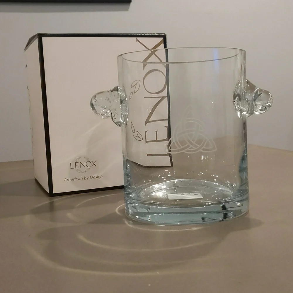 RARE Vintage Celtic Knot Ice Bucket in original Lenox box